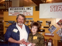 Grease gun winner with Lori Wesbrooks Stone at the NATSO Truck Stop Show in New Orleans in 1991.